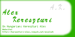 alex kereszturi business card